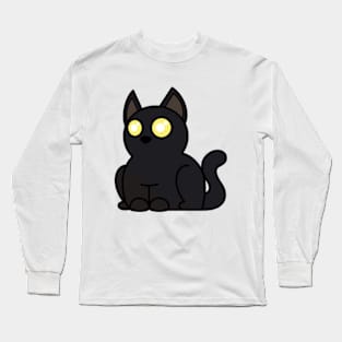 Plump Cat Black Long Sleeve T-Shirt